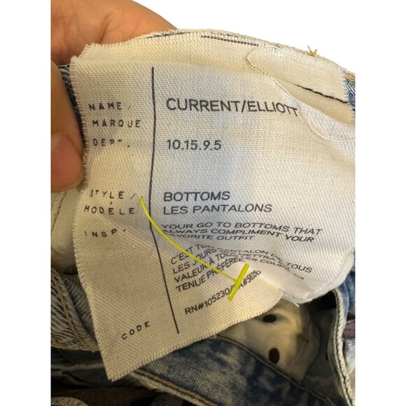 Current/Elliott Womens Distressed Jeans Size 23 Light Wash Mulholland Destroy St - Picture 6 of 9